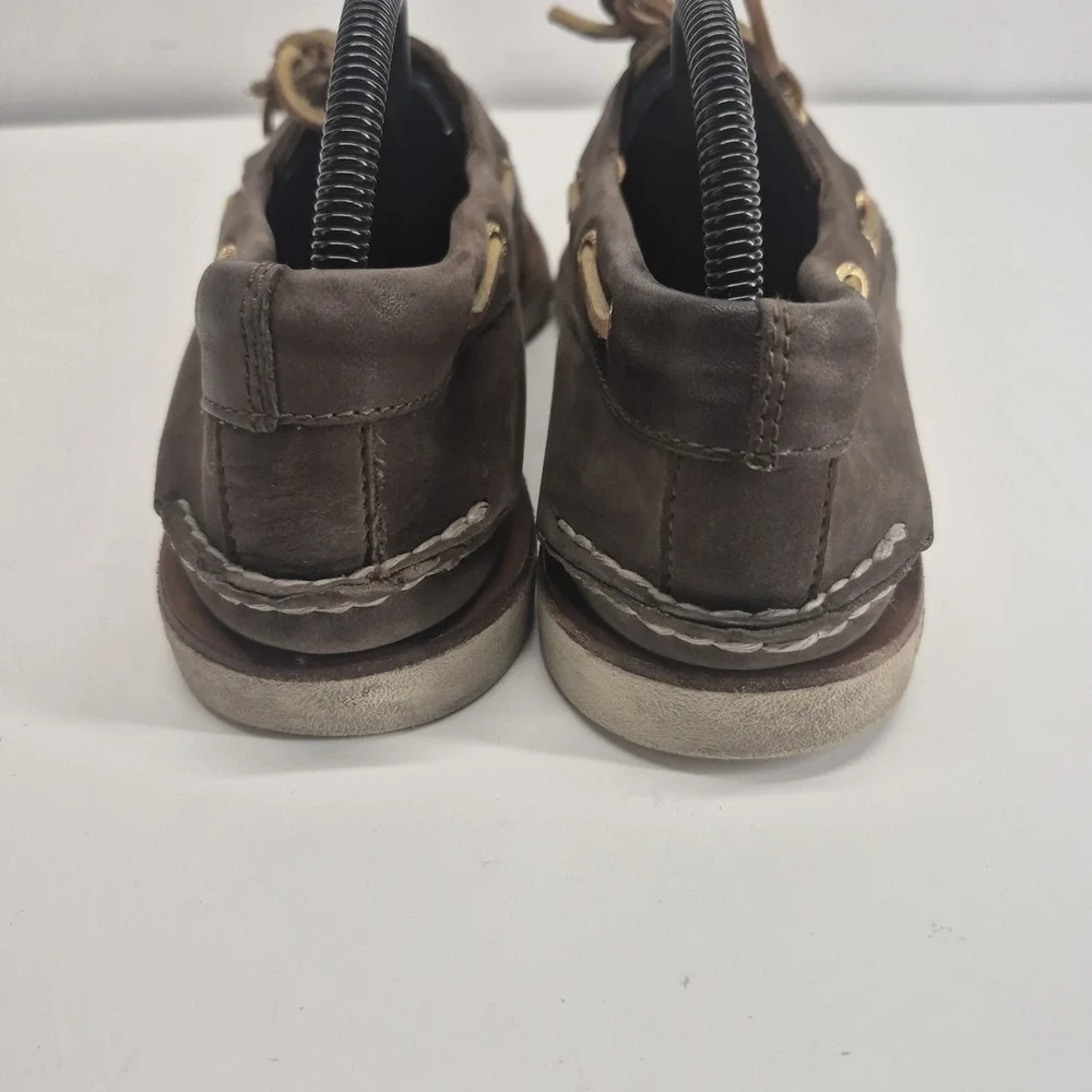 Sperry Gold Cup Boat Shoes 0219493 Dark Brown Soft Leather Mens Size 9.5 M